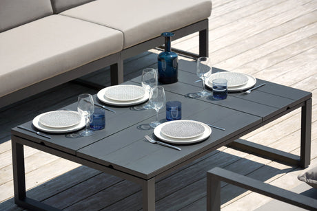 Diphano Landscape-Teak Table basse à Plateaux relevables - 3 plateaux 