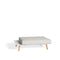 Diphano Link Footstool 120.01 White AF08 + Tissu Twisted Linen C709 