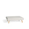 Diphano Link Footstool 120.02 White AF08 + Tissu Twisted Linen C709 