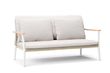 Diphano Ray Canapé 2 places avec accoudoirs en teck White AF08 + Cordes Mineral 2R06 