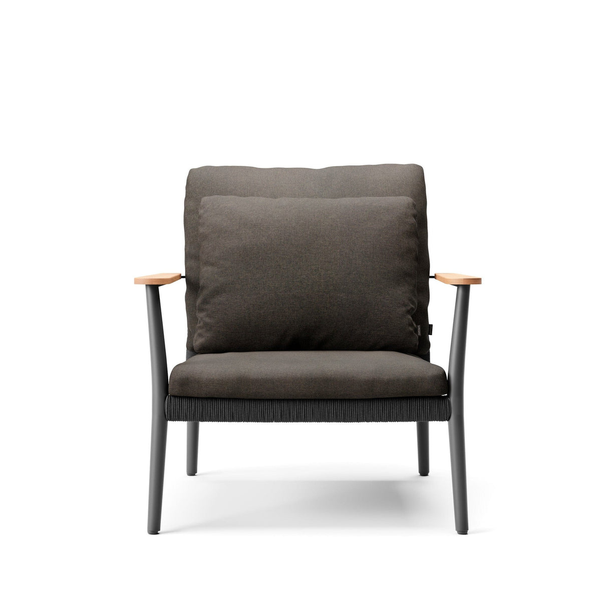 Diphano Ray Fauteuil Club Lounge avec accoudoirs en teck 