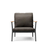 Diphano Ray Fauteuil Club Lounge avec accoudoirs en teck 