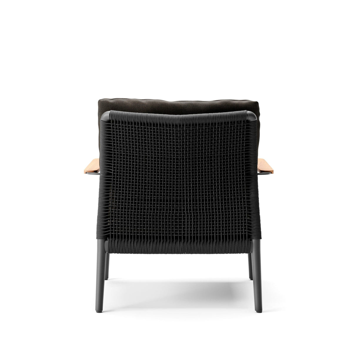 Diphano Ray Fauteuil Club Lounge avec accoudoirs en teck 