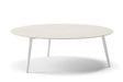 Diphano Ray Table basse Ø100cm h:33.5cm Aluminium White AF08 Ceramic Sand 4K11 