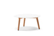 Diphano Ray Table basse Ø60cm h:28.5cm Natural Teak HFTK Aluminium White AF08 