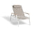 Diphano Selecta Beach Chair avec accoudoirs en teck White AF08 + Toile simple Sand T133 
