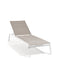 Diphano Selecta Chaise longue sans accoudoirs White AF08 + Toile simple Sand T133 