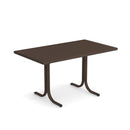 Emu 1141 Table Système Table Rabattable 140x80cm Bords carrés Indian Brown 41 