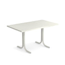 Emu 1141 Table Système Table Rabattable 140x80cm Bords carrés Matt White 23 