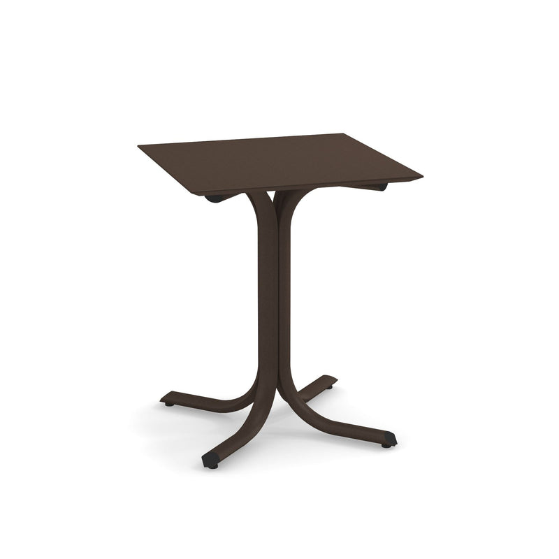 Emu 1160 Table Système Table Fixe 60x60cm Bords bas Indian Brown 41 