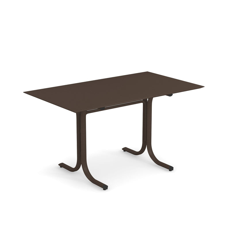 Emu 1165 Table Système Table Fixe 140x80cm Bords bas Indian Brown 41 