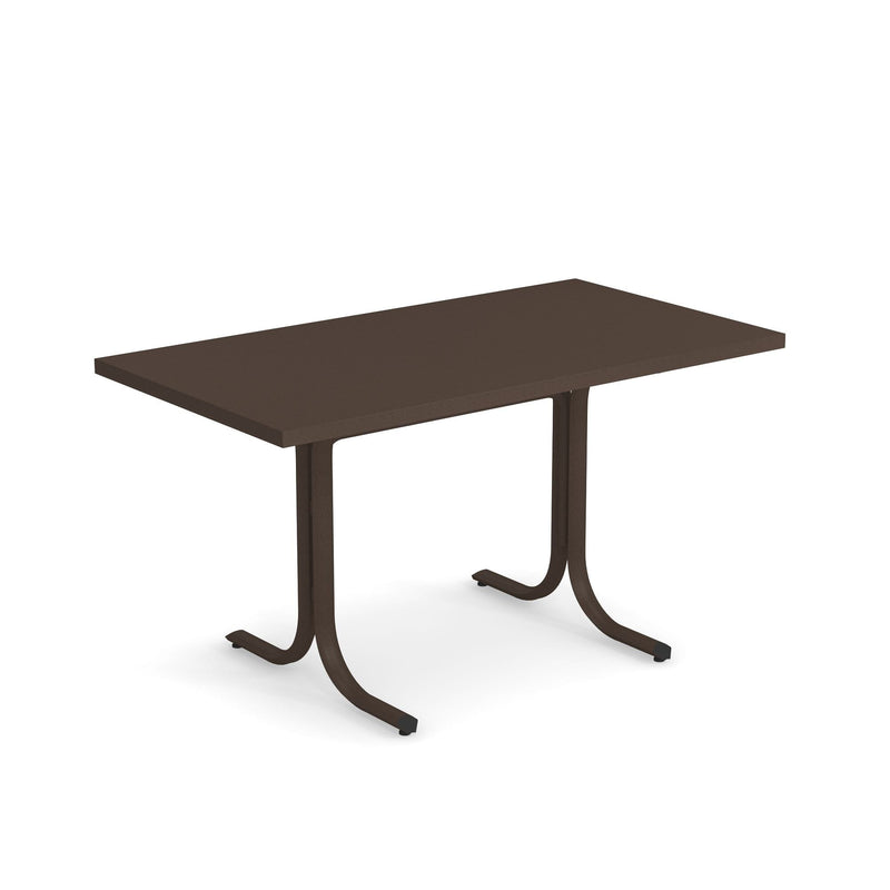 Emu 1174 Table Système Table Rabattable 140x80cm Bords carrés Indian Brown 41 