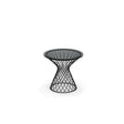 Emu 495 Heaven Table basse Ø50cm Pouf Ø45cm Coussin et Verre en sus Black 24 