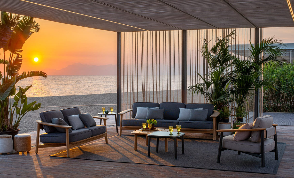 Emu 6047 Twins Canapé 3 places Alu Teak 