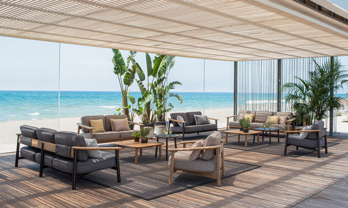 Emu 6047 Twins Canapé 3 places Alu Teak 