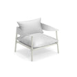 Emu 729 Terramare Structure Fauteuil Club Lounge, coussins en sus Matt White 23 / White 200/92 