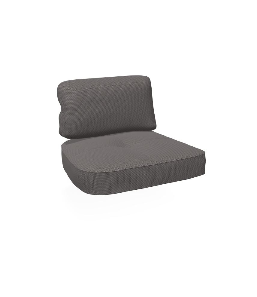 Emu C/6057 Coussin Assise et Dossier Gauche pour Canapé 2/3 places Twins Standard SMALL WEFT GREY Polypropylène 900/77 