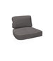 Emu C/6057 Coussin Assise et Dossier Gauche pour Canapé 2/3 places Twins Standard SMALL WEFT GREY Polypropylène 900/77 