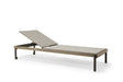 Ethimo Allaperto Urban Chaise longue Coffee Brown + Pickled Teak Ethitex Cappuccino 