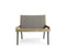 Ethimo Allaperto Urban Fauteuil bas Lounge Coffee Brown + Pickled Teak Ethitex Cappuccino 