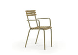Ethimo Laren Fauteuil repas empilable Pickled Teak + Mud Grey 