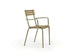 Ethimo Laren Fauteuil repas empilable Pickled Teak + Mud Grey 