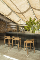 Ethimo Ribot Chaise haute de bar H:82cm, coussins en sus 