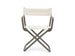 Ethimo Studio Fauteuil repas régisseur pliable Aluminium Warmgrey + Nature White 