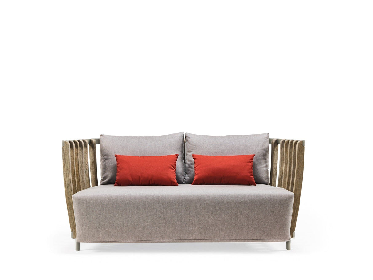 Ethimo Swing Canapé 2 places, coussins en sus Pickled Teak Warmwhite 