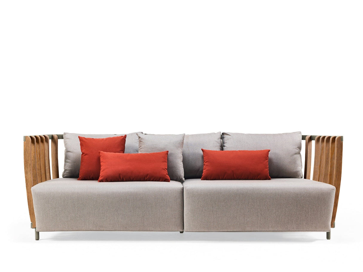 Ethimo Swing Canapé 3 places, coussins en sus Natural Teak Warmwhite 