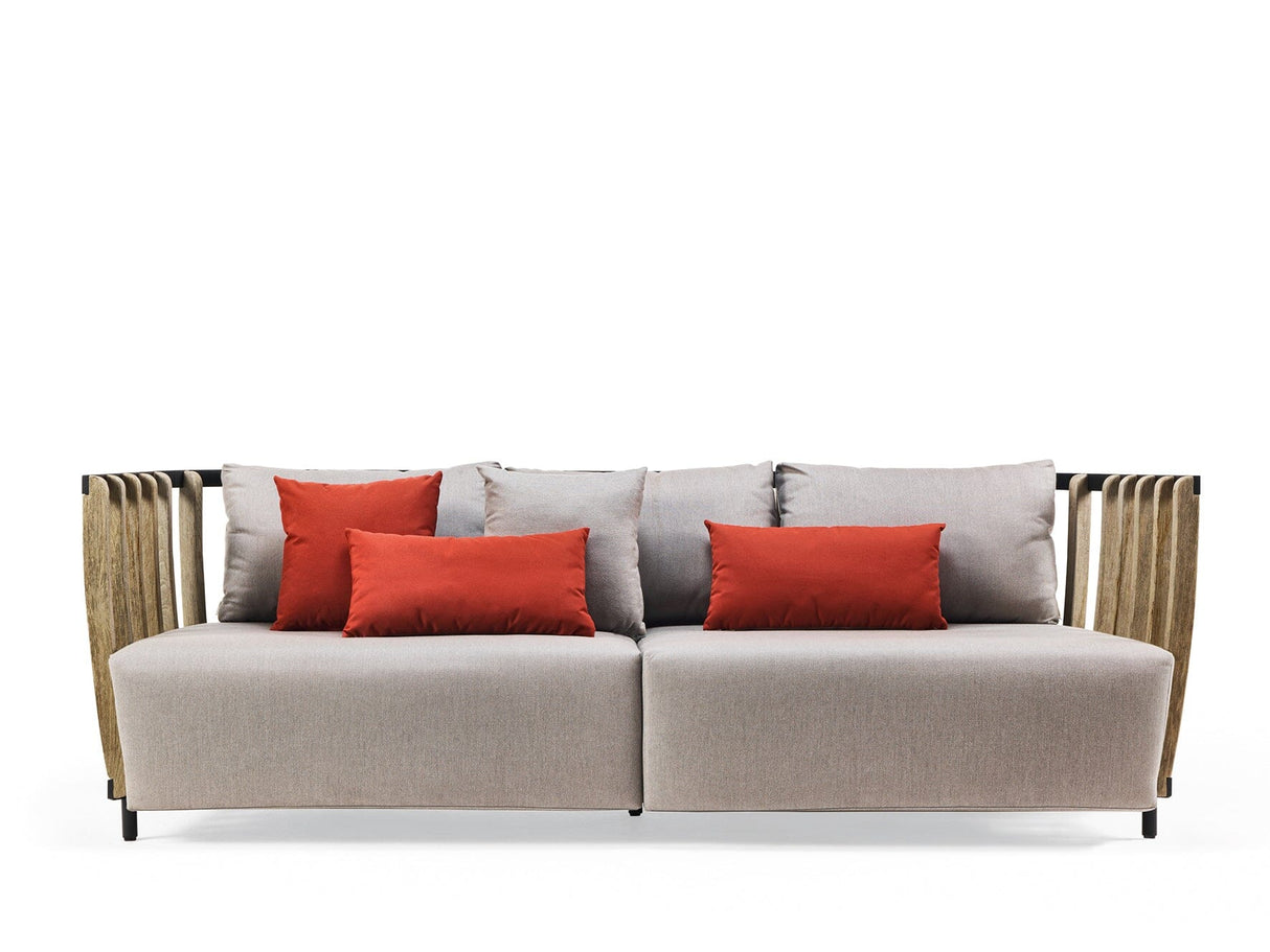 Ethimo Swing Canapé 3 places, coussins en sus Pickled Teak Sepia Black 