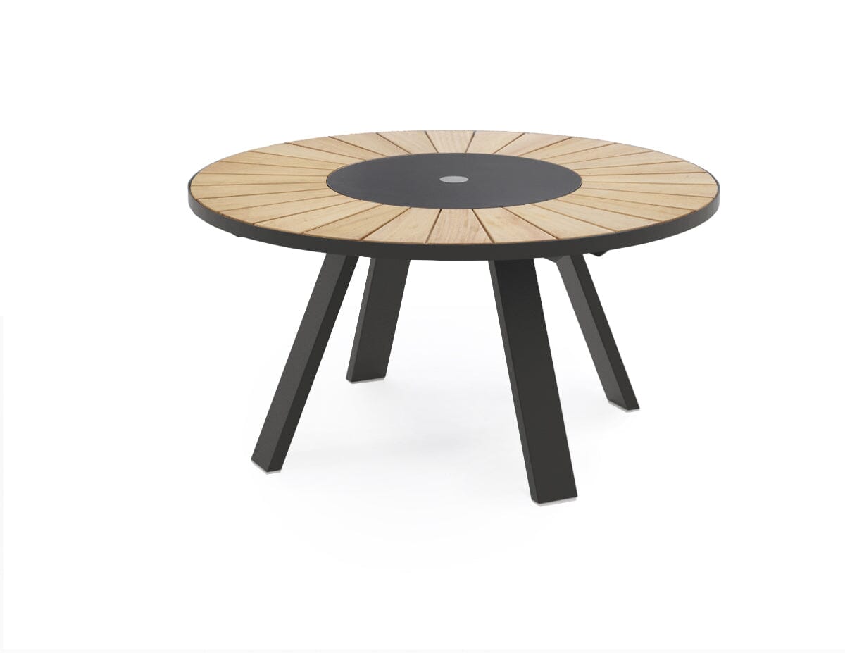 Extremis Pantagruel Table repas Ø146cm Iroko HPL Black - Black 