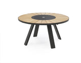 Extremis Pantagruel Table repas Ø146cm Iroko HPL Black - Black 