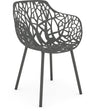 Fast Forest Fauteuil repas avec accoudoirs Metallic Grey 09 