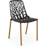 Fast Forest Iroko Chaise repas empilable Black 02 