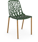 Fast Forest Iroko Chaise repas empilable Dark Green 25 