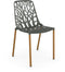 Fast Forest Iroko Chaise repas empilable Metallic Grey 09 