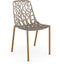 Fast Forest Iroko Chaise repas empilable Pearly Gold 11 