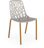 Fast Forest Iroko Chaise repas empilable Powder Grey 14 