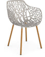 Fast Forest Iroko Fauteuil repas avec accoudoirs Powder Grey 14 