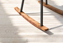 Fast Forest Iroko Fauteuil Rocking Chair à bascule avec pieds en bois 
