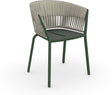 Fast Ria Fauteuil repas avec dossier Tressage cordes complet Dark Green 25 Moon C04 