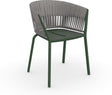Fast Ria Fauteuil repas avec dossier Tressage cordes complet Dark Green 25 Rock C05 
