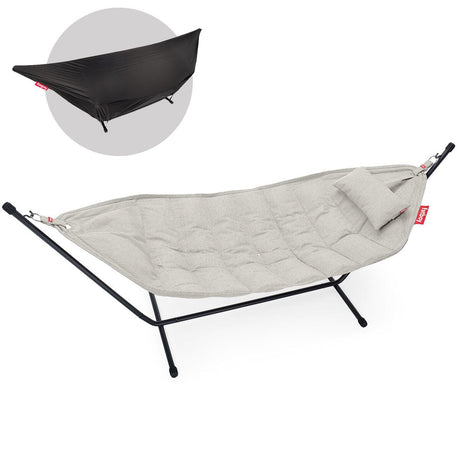 Fatboy Headdemock Superb Deluxe Hamac Outdoor avec structure et têtière Mist Olefin Black 
