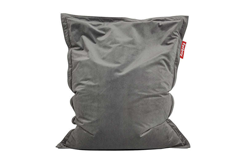 Fatboy Original Slim Velvet Pouf Sac Indoor Polyester effet velour Recycled Taupe 