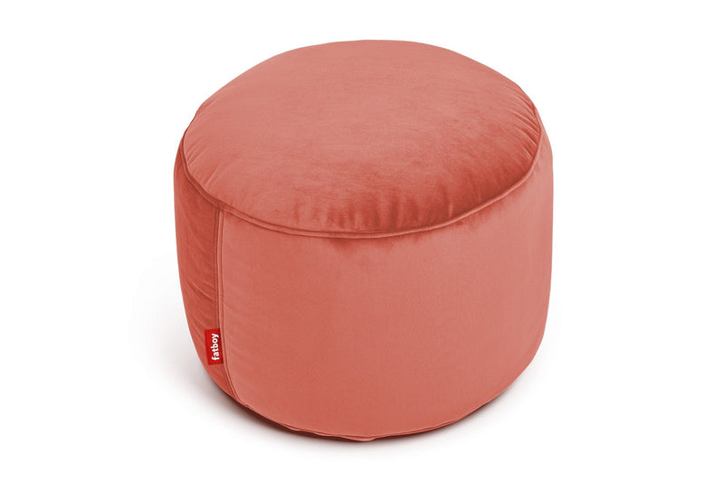 Fatboy Point Velvet Pouf rond Ø50cm Indoor Polyester effet velour Recycled Rhubarb 