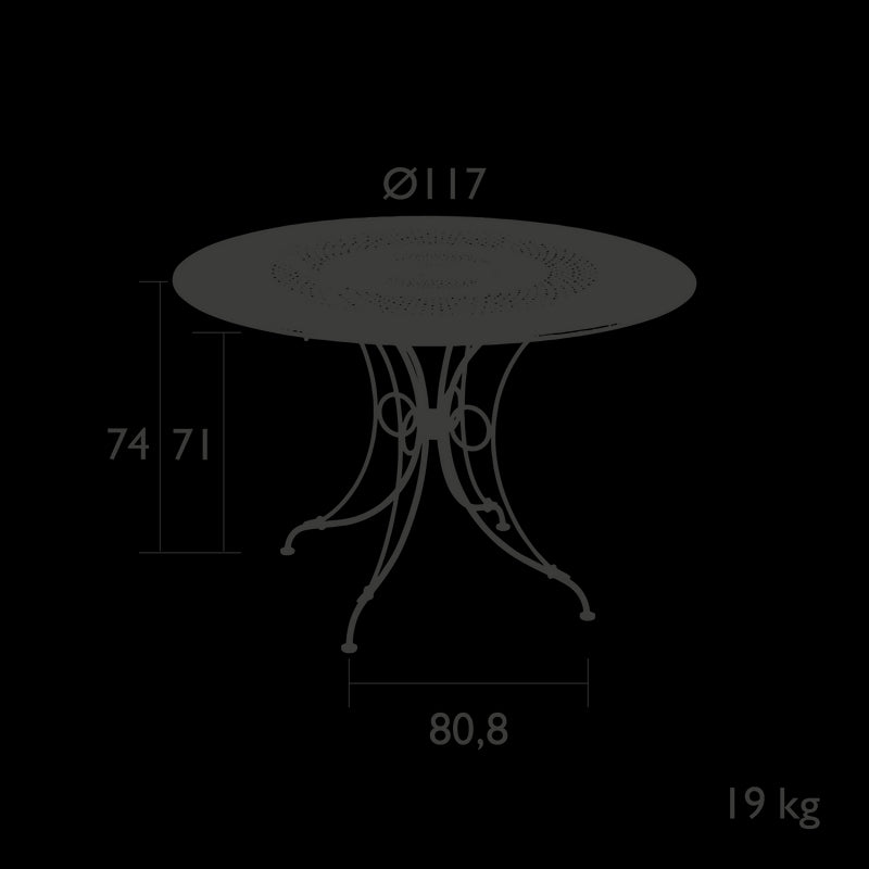Fermob 1900 Table ø 117cm 
