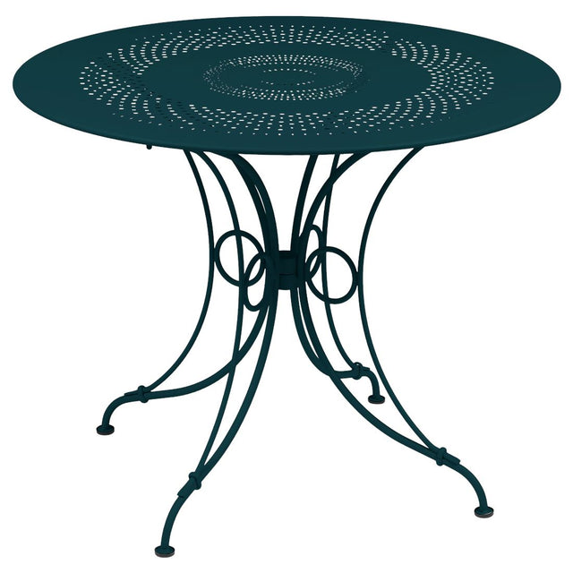 Fermob 1900 Table ø 96cm Bleu acapulco 21 