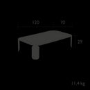 Fermob Bebop Table basse 120 x 70cm - h.29cm 