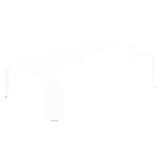 Fermob Bebop Table basse 120 x 70cm - h.29cm Blanc coton 01 